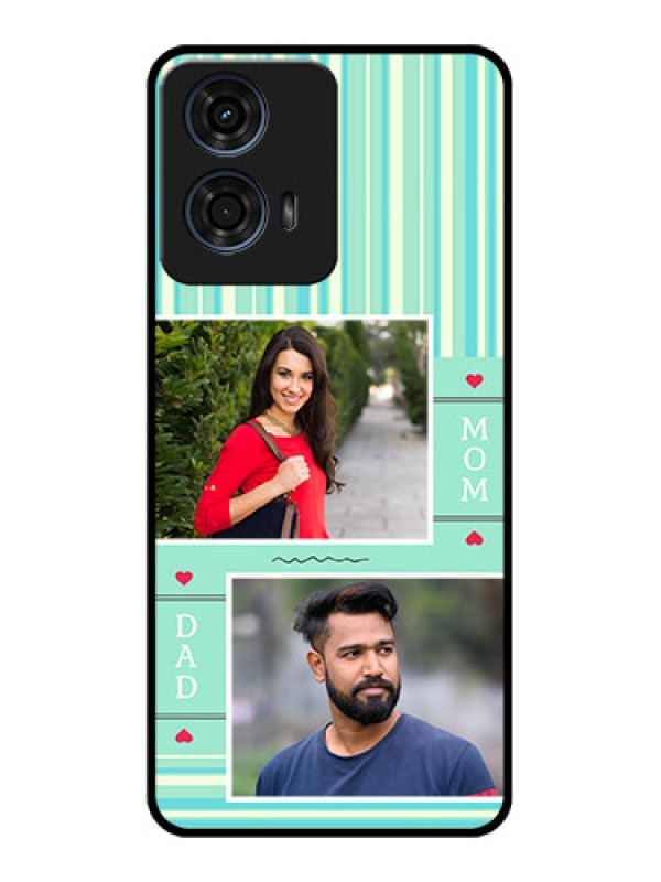 Custom Motorola G24 Power Custom Glass Phone CaseMom and Dad Pic Design
