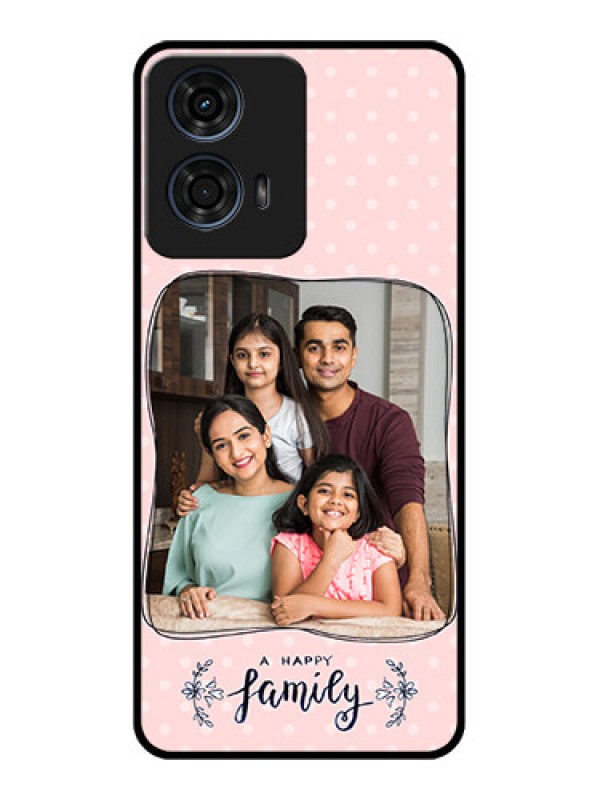 Custom Motorola G24 Power Custom Glass Phone CaseFamily With Dots Design