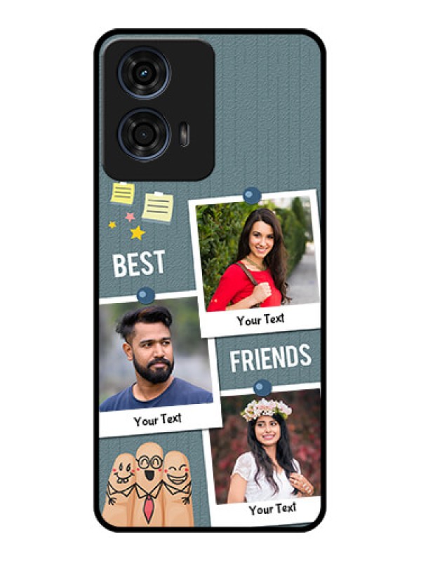 Custom Motorola G24 Power Custom Glass Phone CaseSticky Frames And Friendship Design