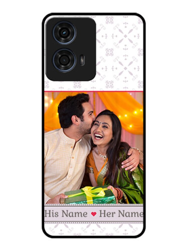 Custom Motorola G24 Power Custom Glass Phone CaseWith Photo And Ethnic Design