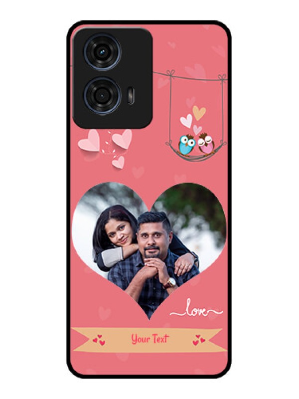 Custom Motorola G24 Power Custom Glass Phone CasePeach Color Love Design