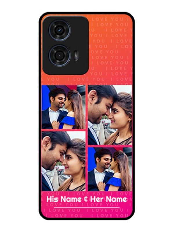 Custom Motorola G24 Power Custom Glass Phone CaseI Love You Pink Design
