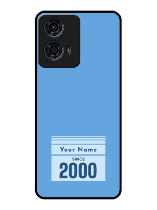 Custom Motorola G24 Power Custom Glass Phone CaseCustom Year Of Birth Design