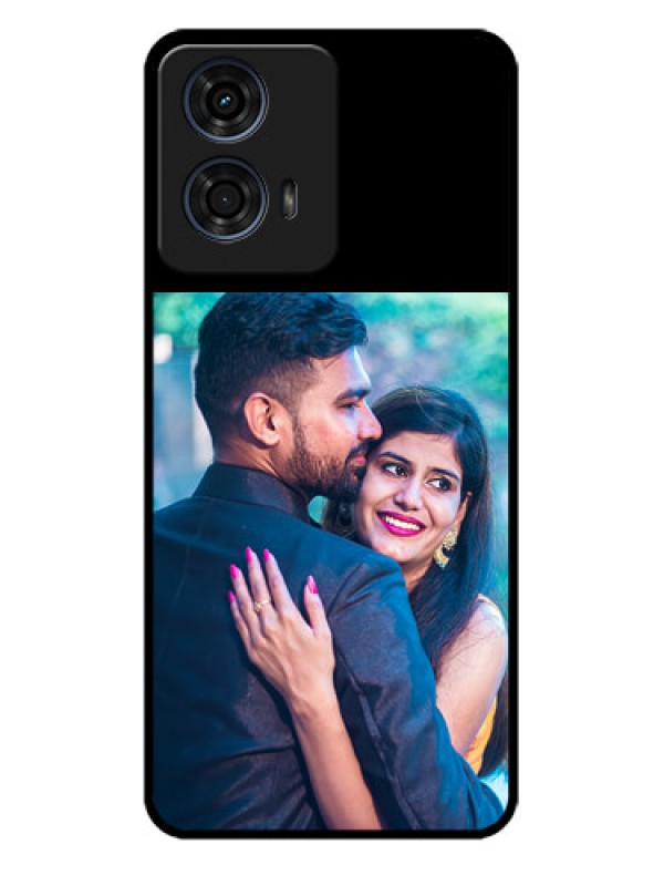 Custom Motorola G24 Power Custom Glass Phone Case - Upload Full Picture With Custom Color Design