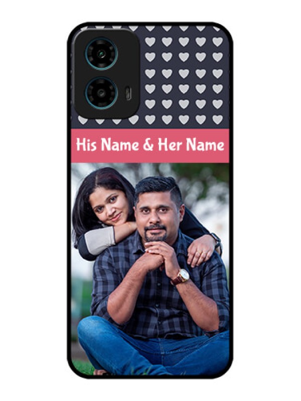 Custom Motorola G34 5G Custom Glass Phone Case - Love Symbols Design