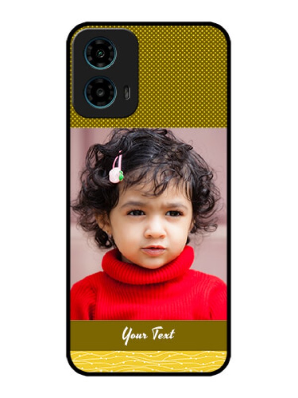 Custom Motorola G34 5G Custom Glass Phone Case - Simple Green Color Design