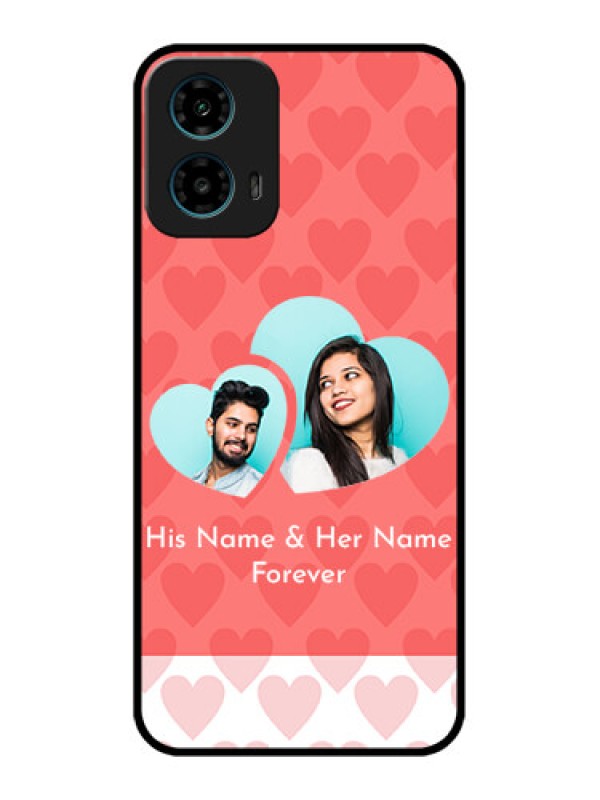 Custom Motorola G34 5G Custom Glass Phone Case - Couple Pic Upload Design