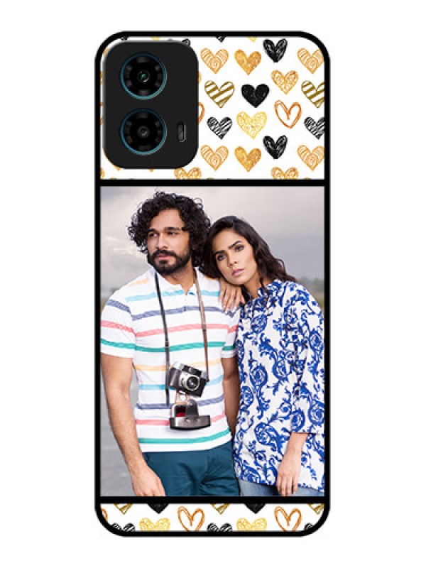 Custom Motorola G34 5G Custom Glass Phone Case - Love Symbol Design