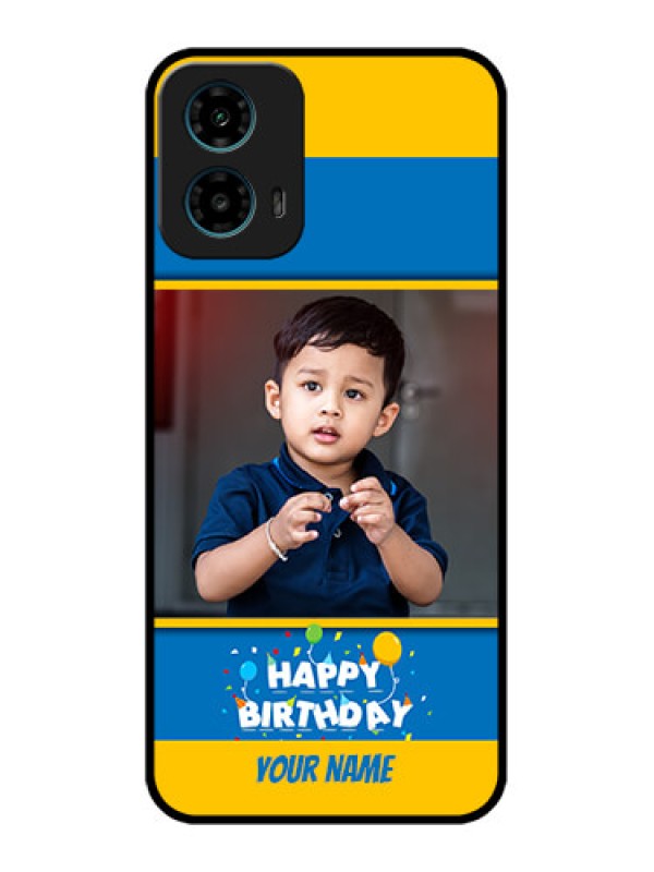 Custom Motorola G34 5G Custom Glass Phone Case - Birthday Wishes Design