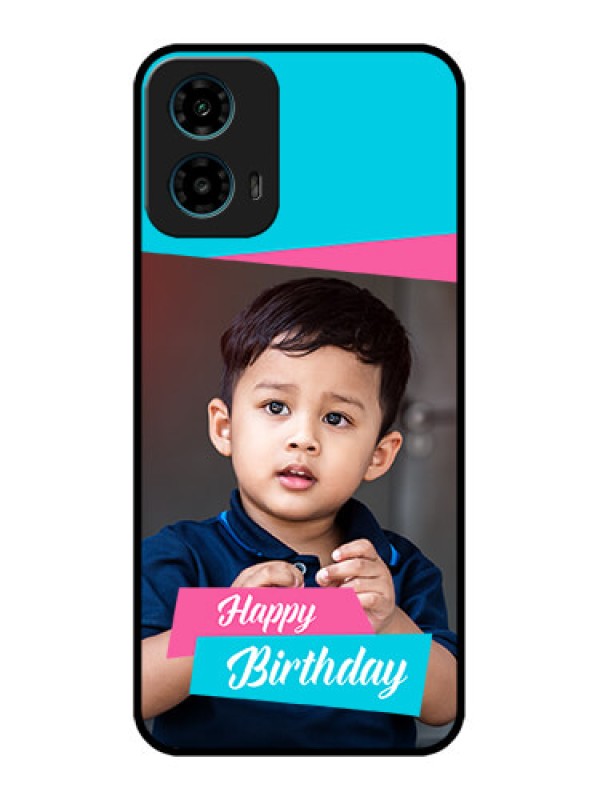 Custom Motorola G34 5G Custom Glass Phone Case - Image Holder With 2 Color Design