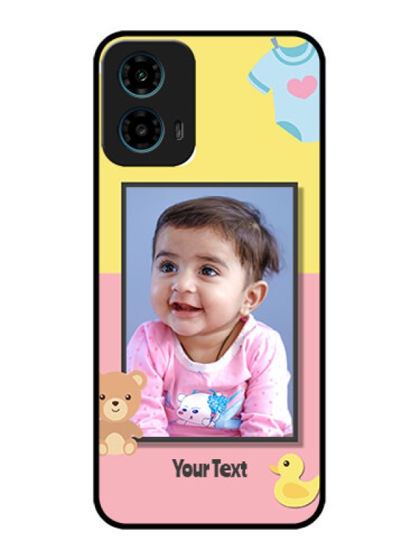 Custom Motorola G34 5G Custom Glass Phone Case - Kids 2 Color Design
