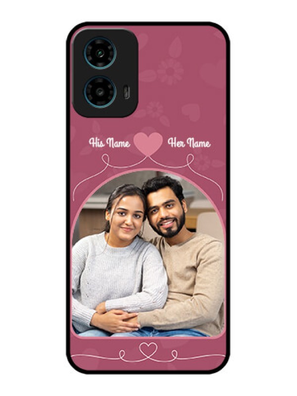 Custom Motorola G34 5G Custom Glass Phone Case - Love Floral Design