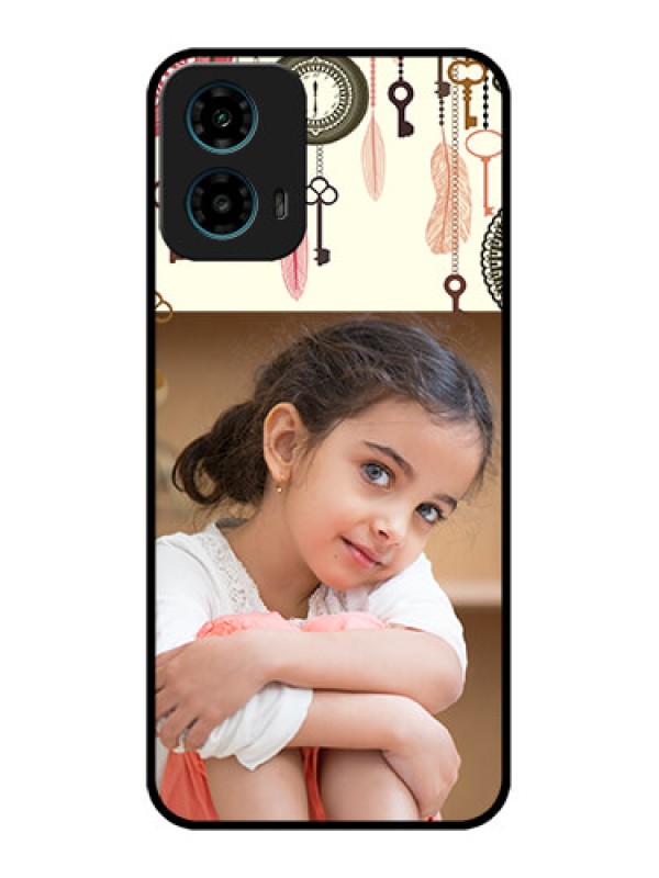 Custom Motorola G34 5G Custom Glass Phone Case - Boho Style Design