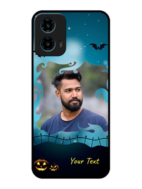 Custom Motorola G34 5G Custom Glass Phone Case - Halloween Frame Design