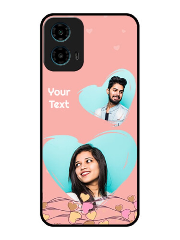Custom Motorola G34 5G Custom Glass Phone Case - Love Doodle Design