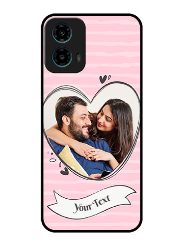 Custom Motorola G34 5G Custom Glass Phone Case - Vintage Heart Design
