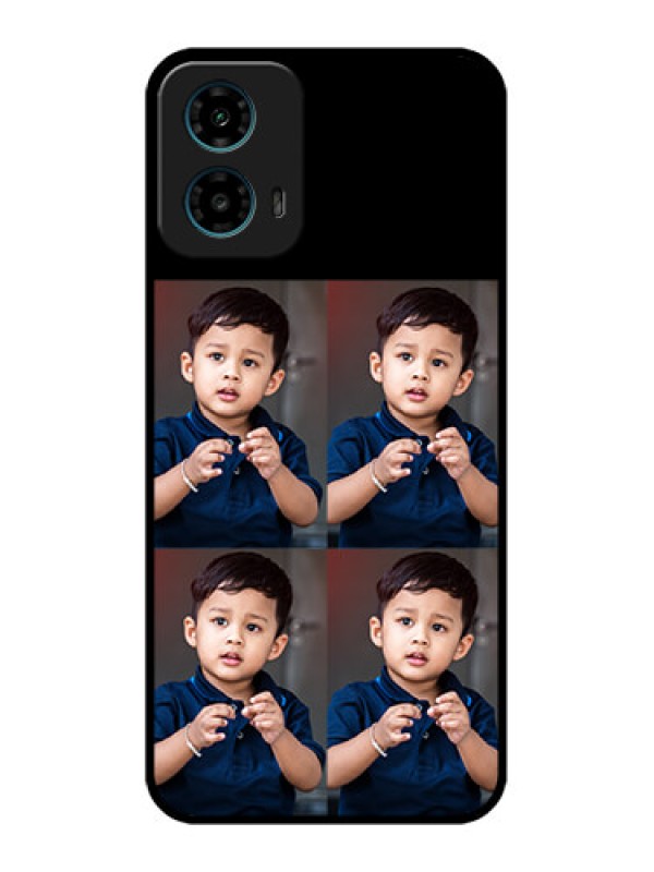 Custom Motorola G34 5G Custom Glass Phone Case - 4 Image Holder Design