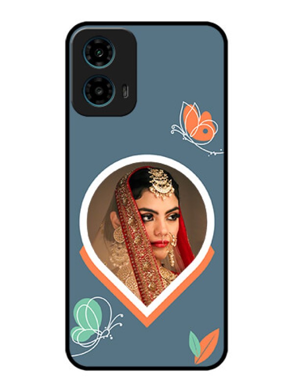 Custom Motorola G34 5G Custom Glass Phone Case - Droplet Butterflies Design