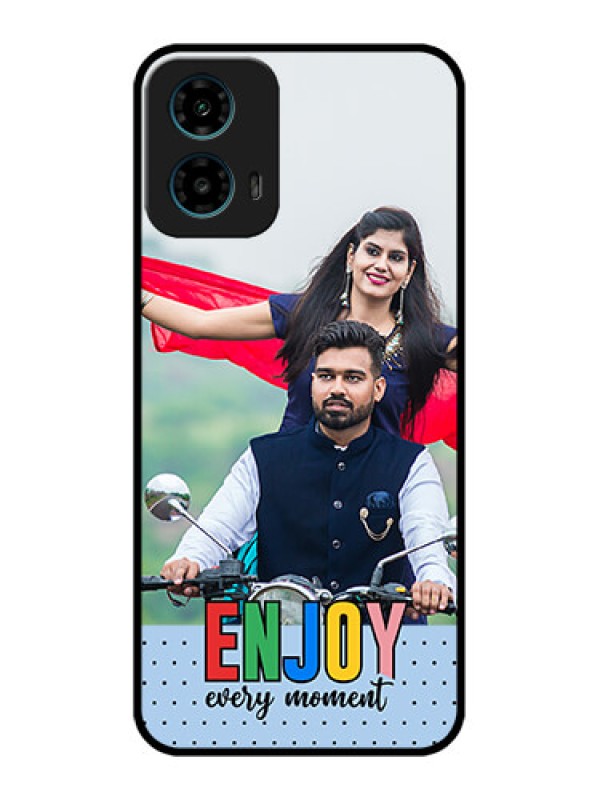 Custom Motorola G34 5G Custom Glass Phone Case - Enjoy Every Moment Design