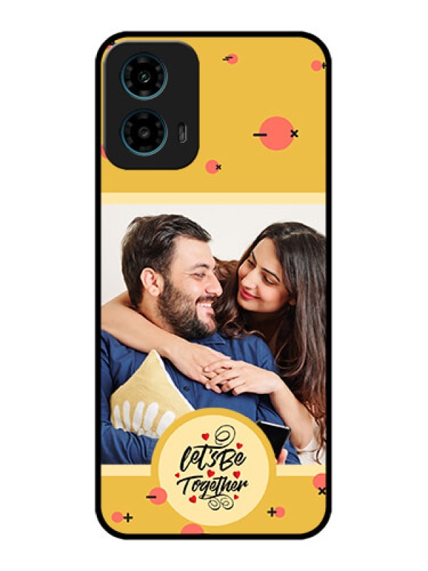 Custom Motorola G34 5G Custom Glass Phone Case - Lets Be Together Design