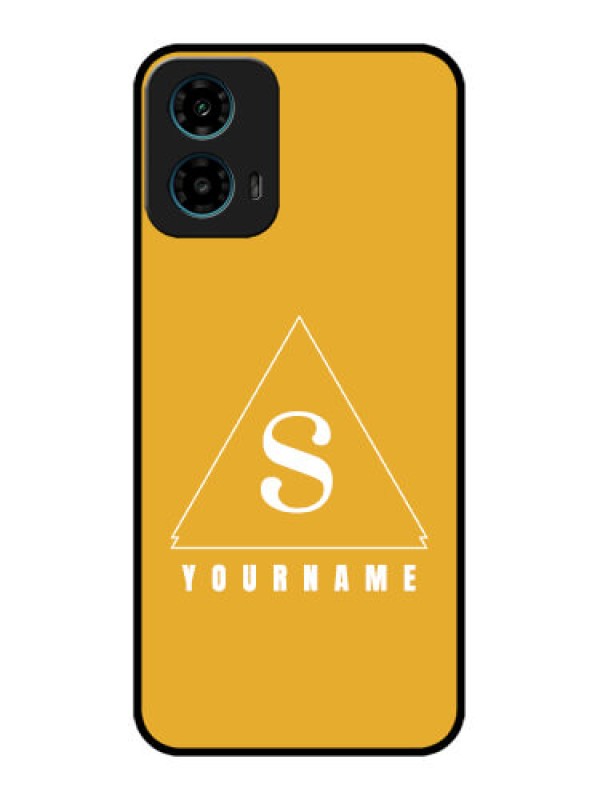 Custom Motorola G34 5G Custom Glass Phone Case - Simple Triangle Design