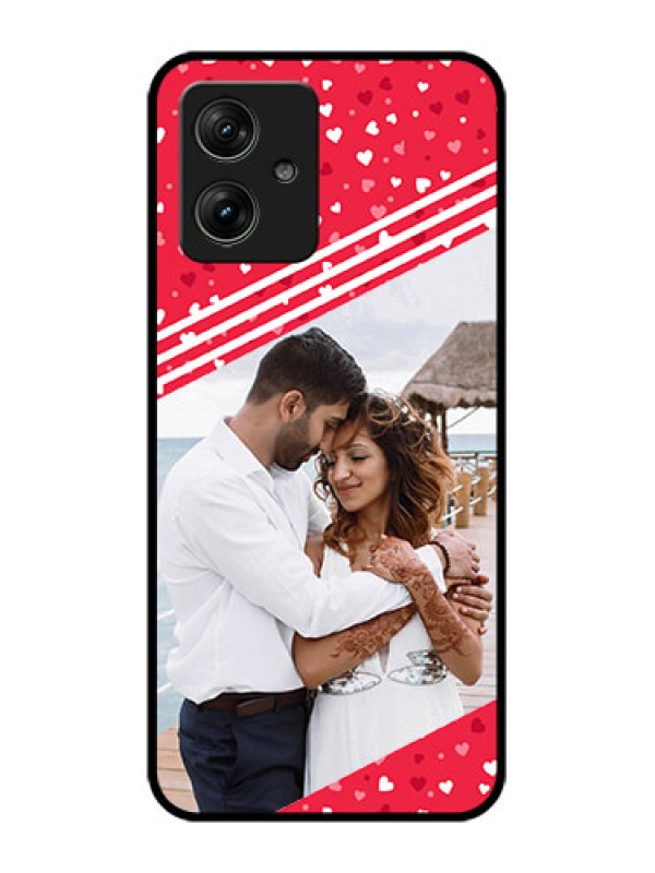 Custom Motorola G54 5G Custom Glass Phone Case - Valentines Gift Design