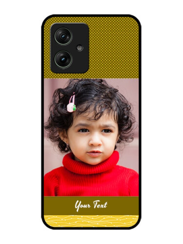Custom Motorola G54 5G Custom Glass Phone Case - Simple Green Color Design