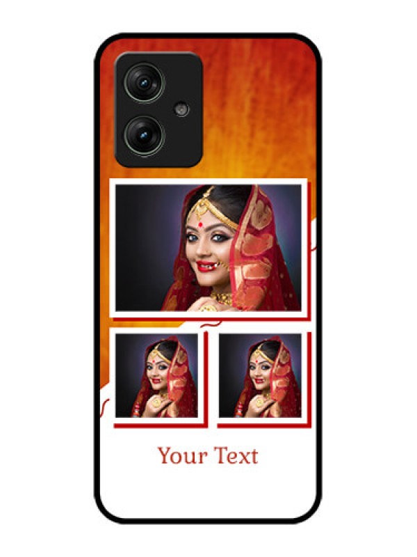 Custom Motorola G54 5G Custom Glass Phone Case - Wedding Memories Design