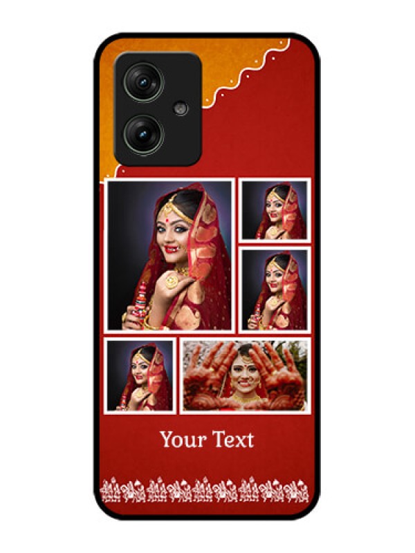 Custom Motorola G54 5G Custom Glass Phone Case - Wedding Pic Upload Design