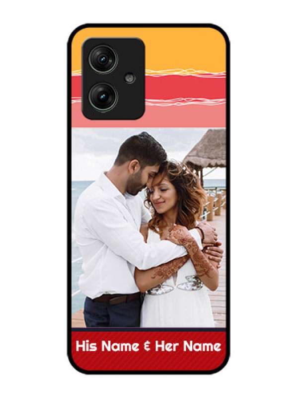 Custom Motorola G54 5G Custom Glass Phone Case - Colorful Case Design