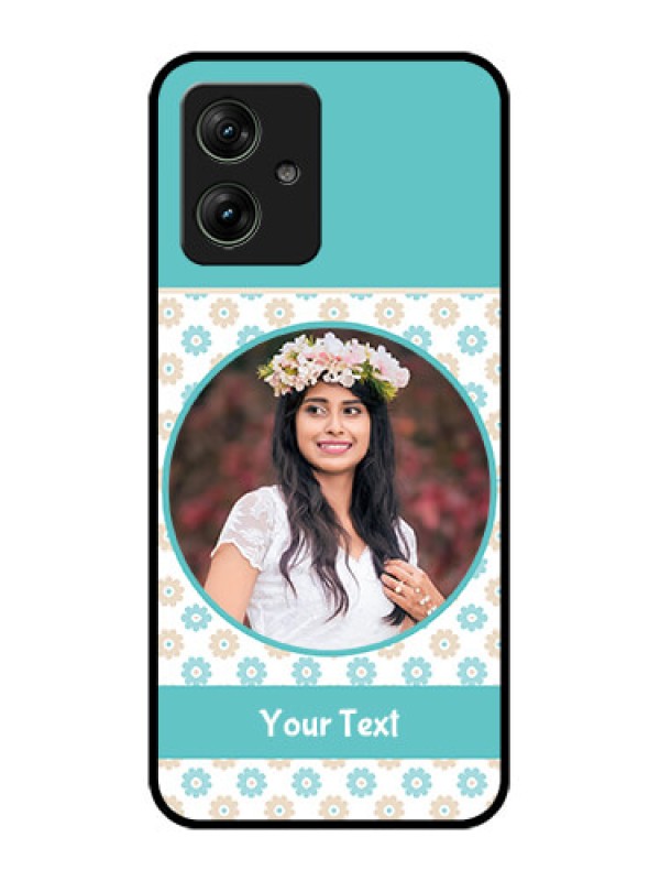 Custom Motorola G54 5G Custom Glass Phone Case - Beautiful Flowers Design