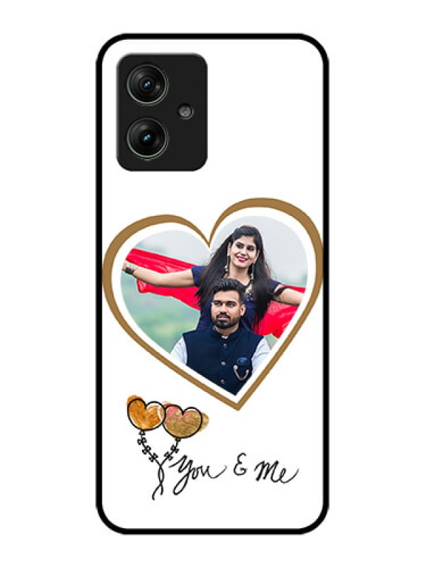 Custom Motorola G54 5G Custom Glass Phone Case - You & Me Design