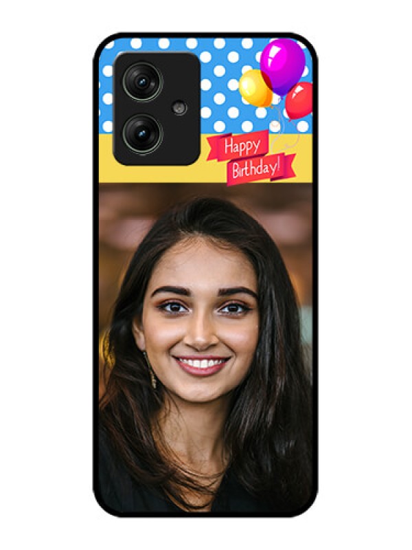 Custom Motorola G54 5G Custom Glass Phone Case - Happy Birthday Design