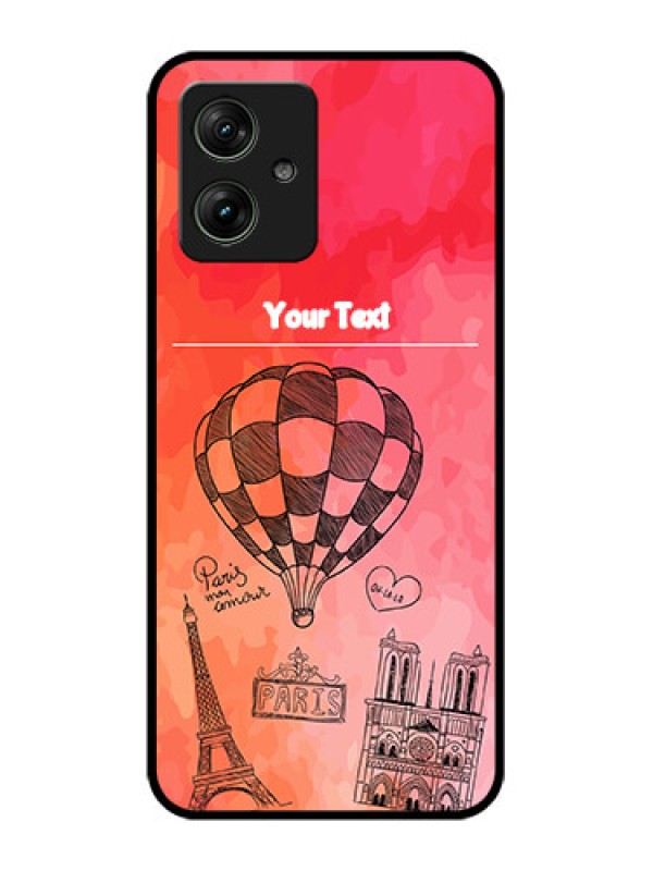 Custom Motorola G54 5G Custom Glass Phone Case - Paris Theme Design