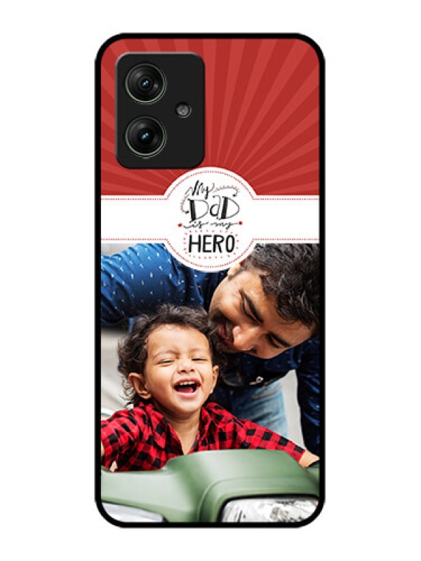 Custom Motorola G54 5G Custom Glass Phone Case - My Dad Hero Design