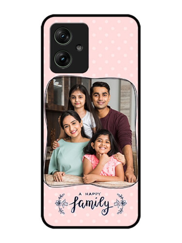 Custom Motorola G54 5G Custom Glass Phone Case - Family With Dots Design
