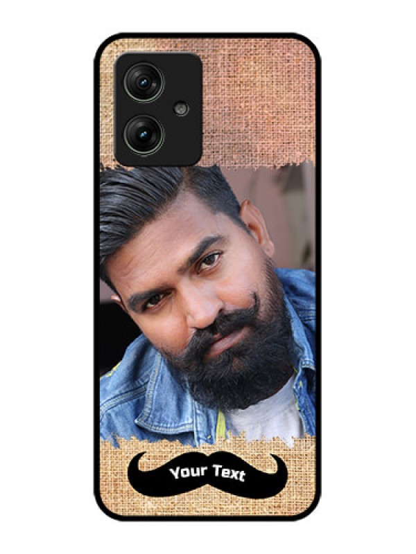 Custom Motorola G54 5G Custom Glass Phone Case - With Texture Design