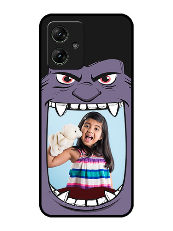 Custom Motorola G54 5G Custom Glass Phone Case - Angry Monster Design