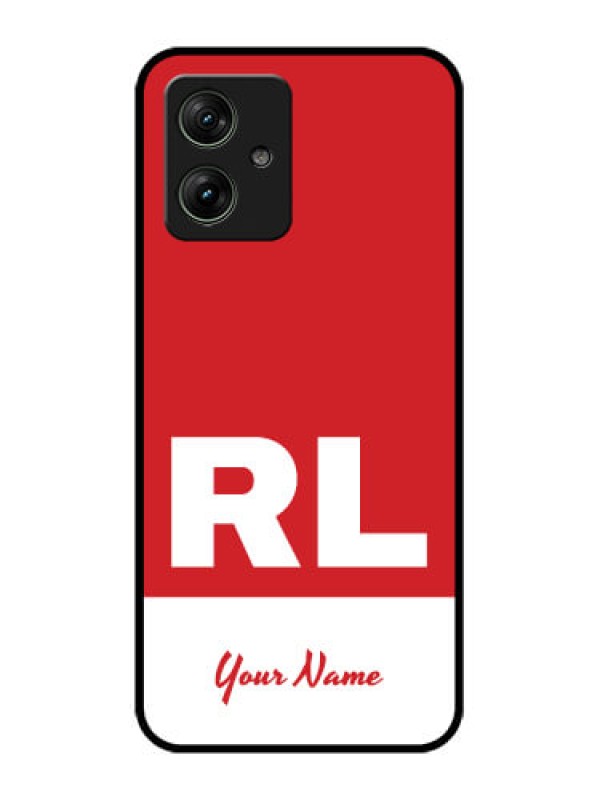 Custom Motorola G54 5G Custom Glass Phone Case - Dual Tone Custom Text Design