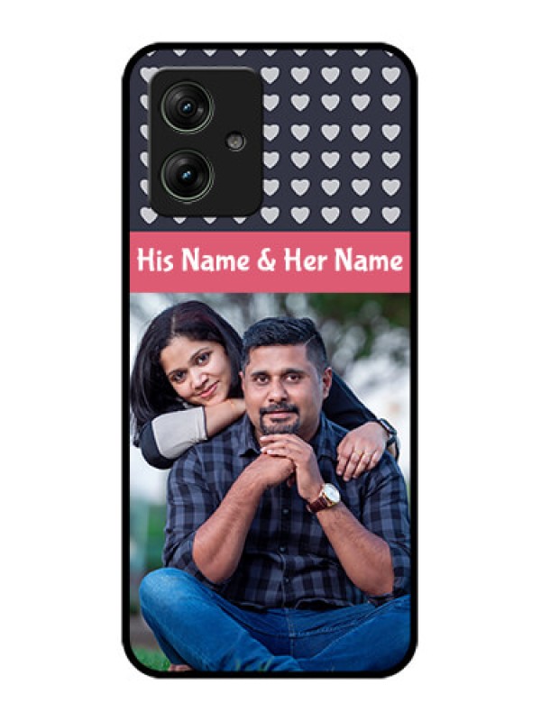 Custom Motorola G64 5G Custom Glass Phone Case - Love Symbols Design
