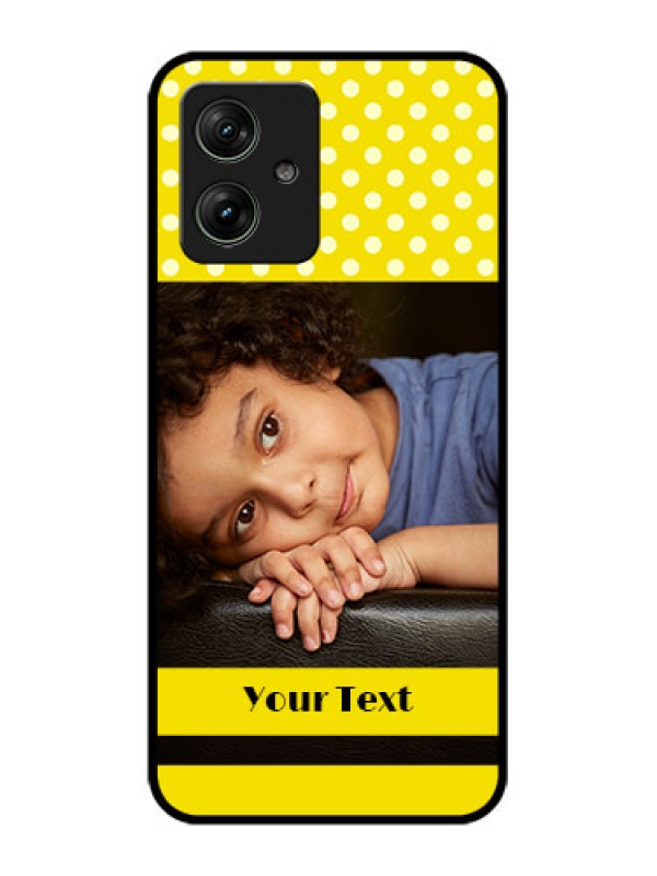 Custom Motorola G64 5G Custom Glass Phone Case - Bright Yellow Case Design