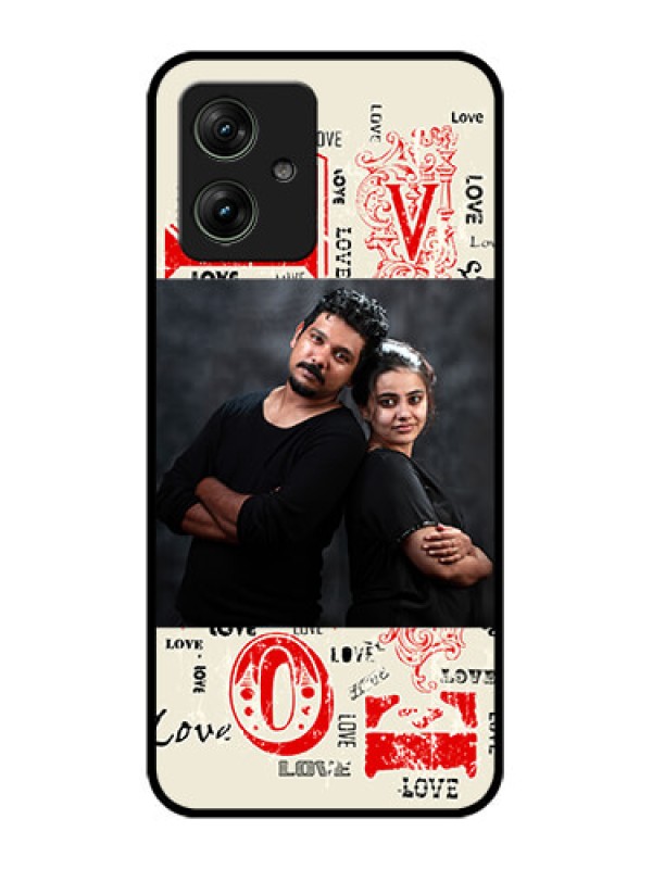 Custom Motorola G64 5G Custom Glass Phone Case - Trendy Love Design Case