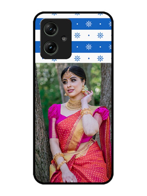 Custom Motorola G64 5G Custom Glass Phone Case - Snow Pattern Design