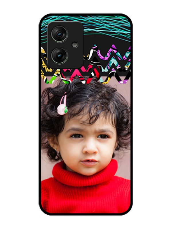 Custom Motorola G64 5G Custom Glass Phone Case - Neon Abstract Design