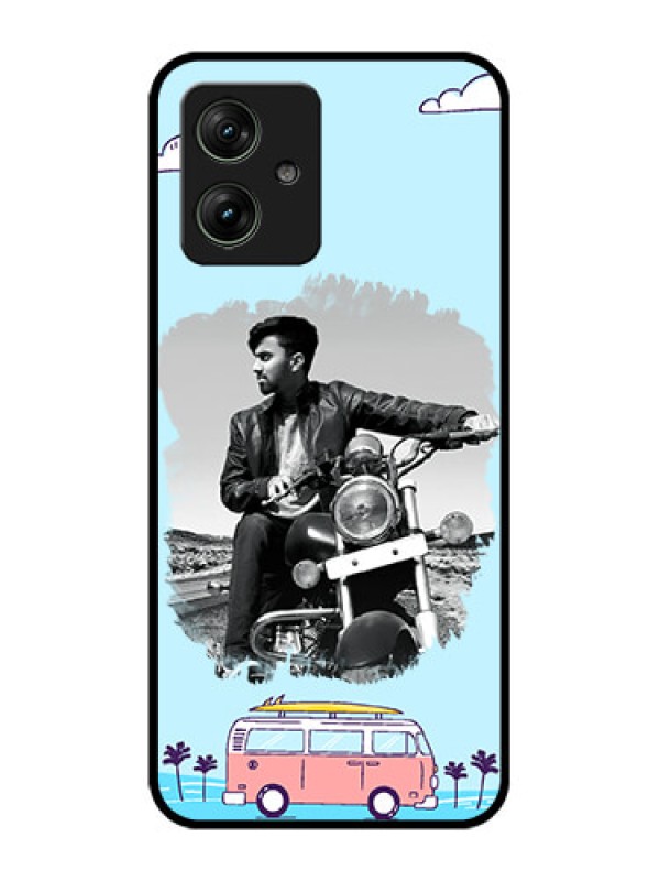 Custom Motorola G64 5G Custom Glass Phone Case - Travel & Adventure Design