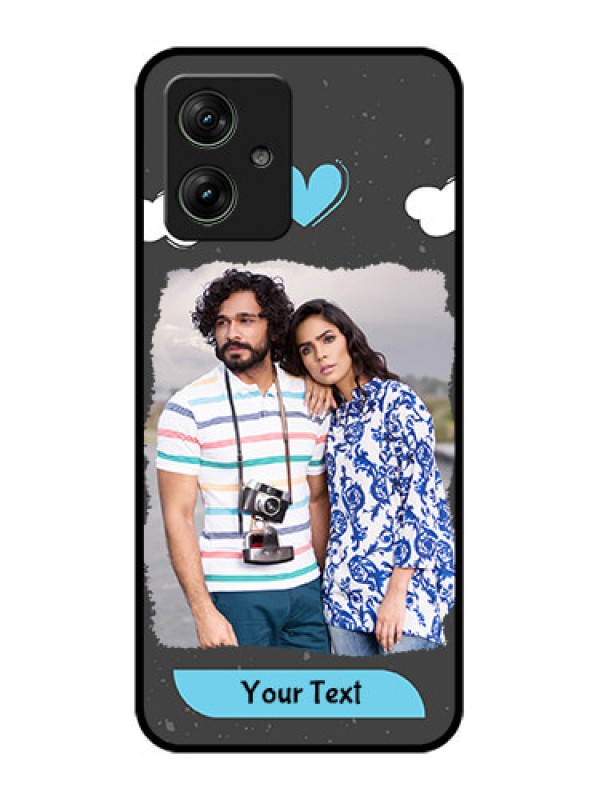 Custom Motorola G64 5G Custom Glass Phone Case - Splashes With Love Doodles Design