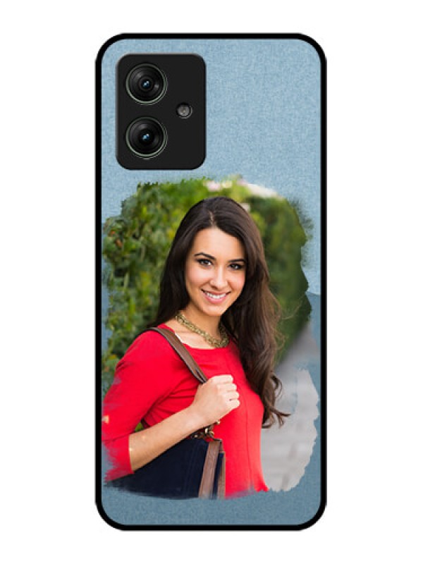 Custom Motorola G64 5G Custom Glass Phone Case - Grunge Line Art Design