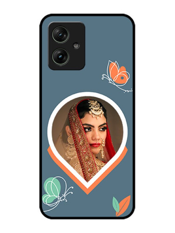 Custom Motorola G64 5G Custom Glass Phone Case - Droplet Butterflies Design