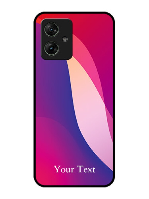 Custom Motorola G64 5G Custom Glass Phone Case - Digital Abstract Overlap Design