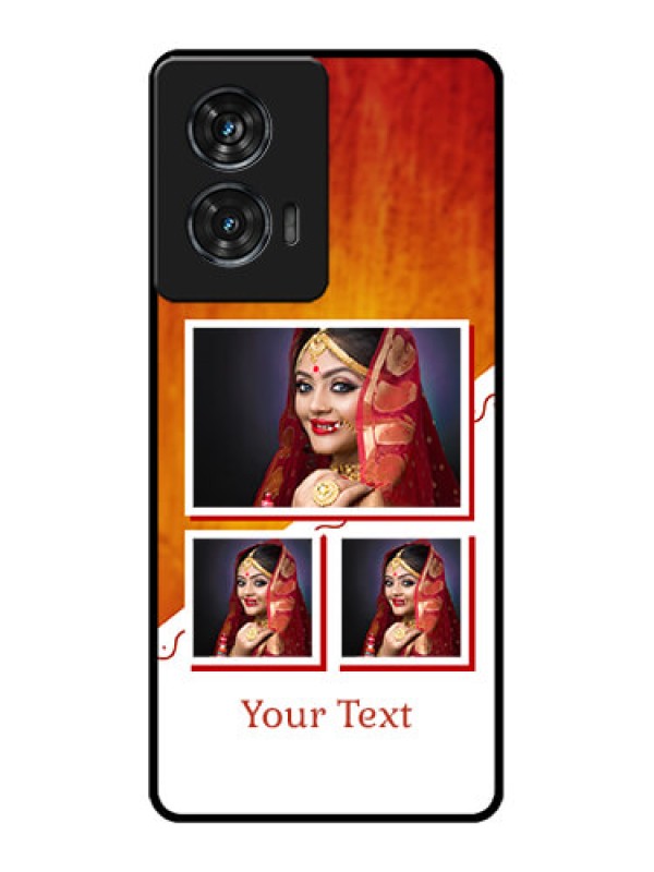 Custom Motorola G96 5G Custom Glass Phone Case - Wedding Memories Design